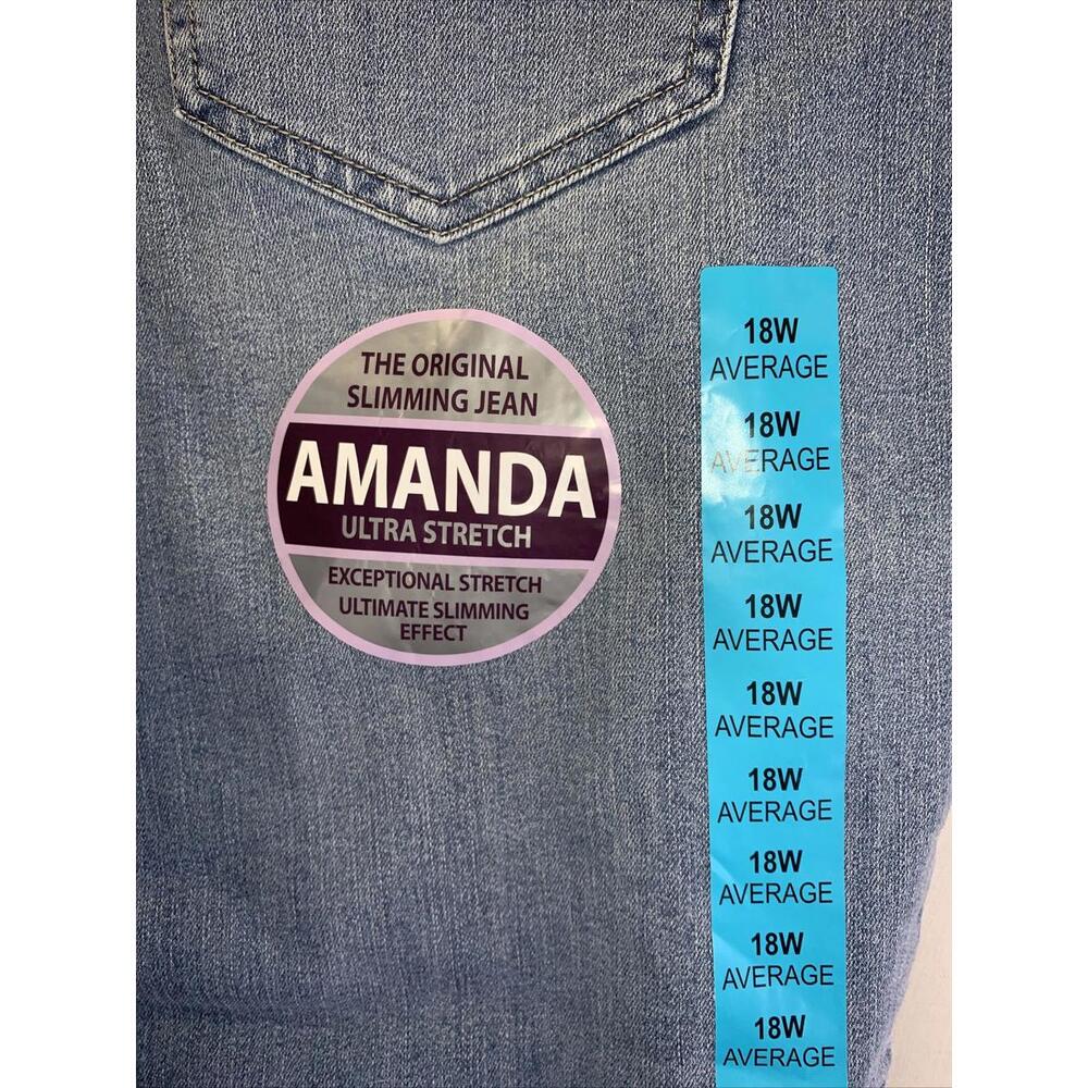 Gloria Vanderbilt Amanda Stretch Slimming Blue Jeans Size 18 NWT-6197 - Picture 8 of 10